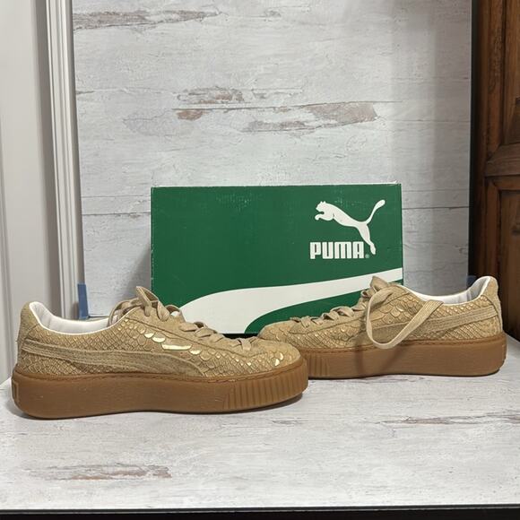 NWT puma platform exotic skin women’s sneakers - Picture 6 of 9